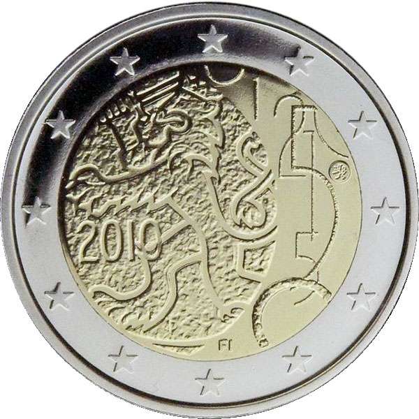 2 Euro memorial coin 2010 Finland Picture side show coin Picture side: 2 Euro memorial coin 2010 Finland
