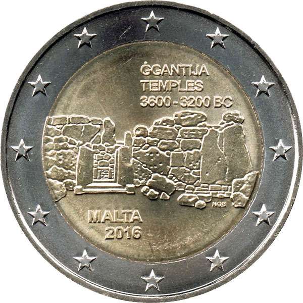 Picture side: 2 Euro memorial coin 2016 Malta 