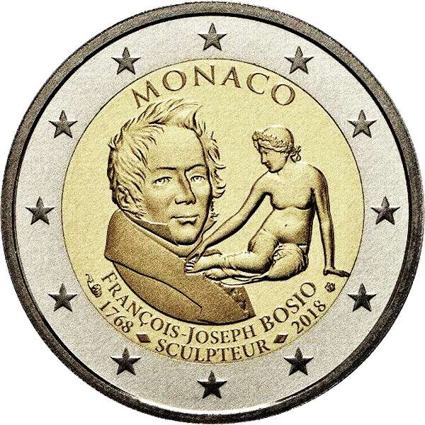 Picture side: 2 Euro memorial coin 2018 Monaco 