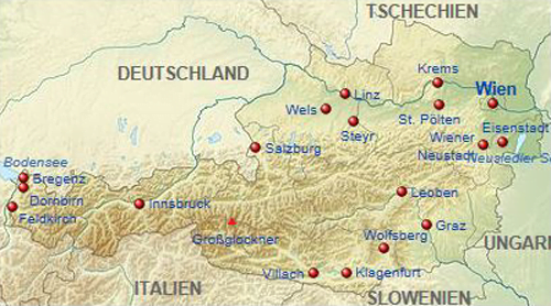 Location of Republic Austria