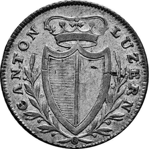 Schweiz Kantonsmünzen 5 Batzen 1814 Bildseite 5 Batzen 1814 Bildseite Schweiz Kantonsmünzen