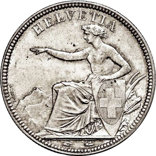 Switzerland 5 Francs 1850 Picture side 5 Francs 1850 Picture side Switzerland