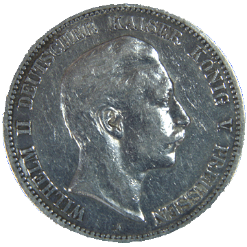 Kaiserreich M&uuml;nze 5 Mark 1902 Silber