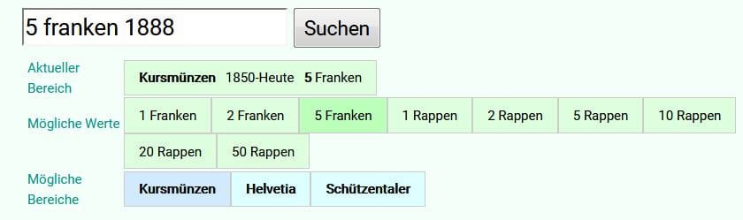 Suchergebnis: 5 Franken 1888 Zeit-Perioden