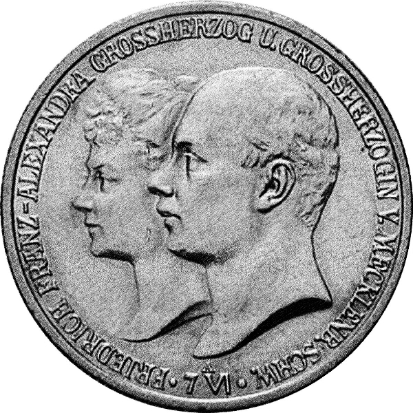 Deutschland KRGM Mecklenburg-Schwerin 2 Mark 1904 Bildseite 2 Mark 1904 Bildseite Deutschland KRGM