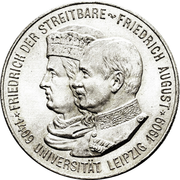Deutschland KRGM Sachsen 2 Mark 1909 Bildseite 2 Mark 1909 Bildseite Deutschland KRGM